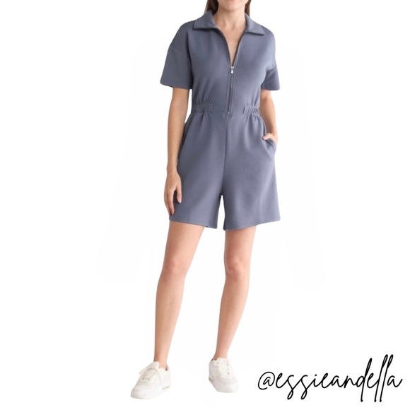 Yogalicious Pants - YOGALICIOUS Sarah Smocked Waist Romper size M